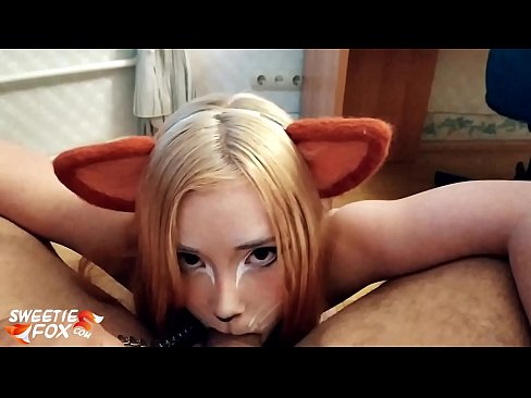 ❤️ Kitsune yutmak çük ve boşalmak içinde ona ağız ️ Sert porno bizde ☑